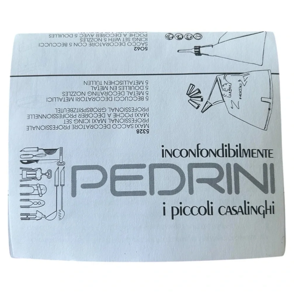 Vintage 1980s PEDRINI White Art Deco Ice Bucket Made In Italy Original Box